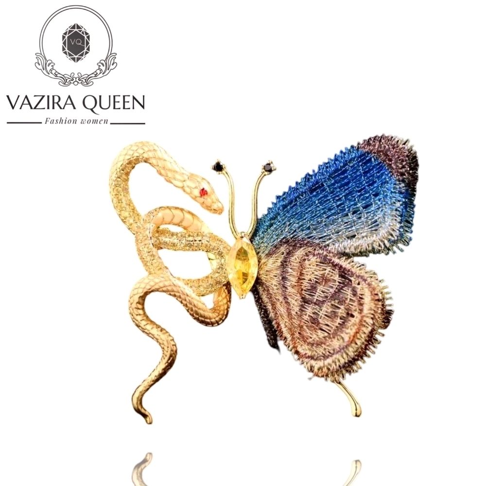 Vq Snake-Butterfly Brooch 28$